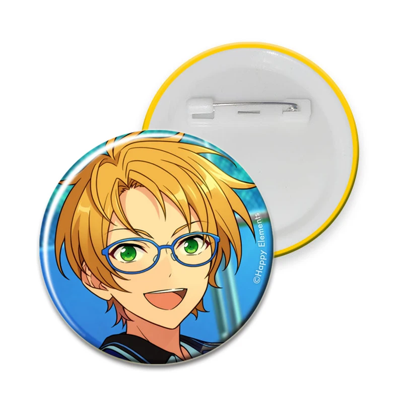 32/44/58mm Anime Ensemble Stars Brooch Pin Idol Leo Kohaku Oukawa Icon Badges Creative Round Button Pins for Clothes Hat