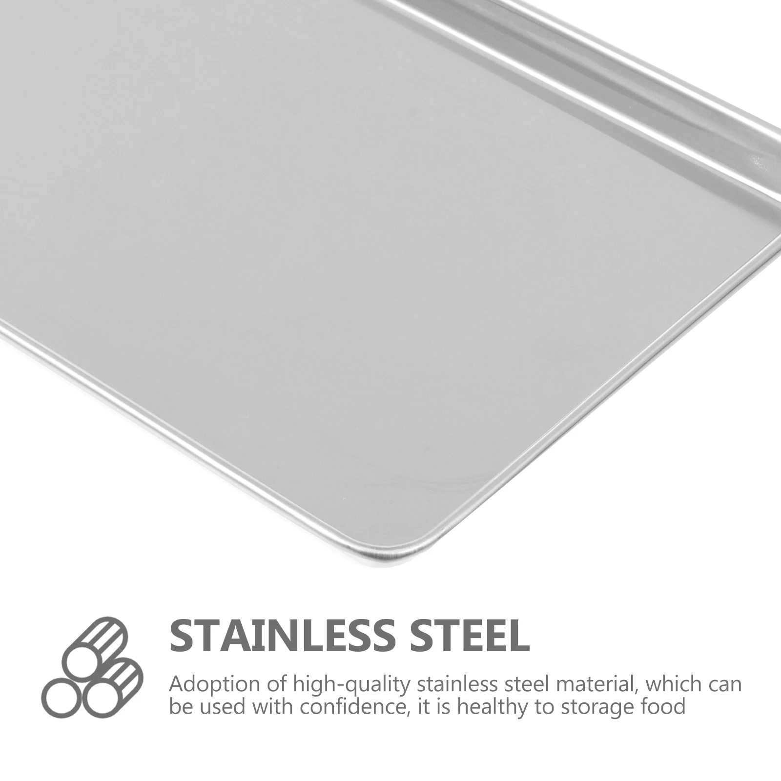 

Stainless Steel Tray Plate Pasta Dessert Storage Square BBQ Party Food Camp Kitchen Utensils Barbecue Plate Set