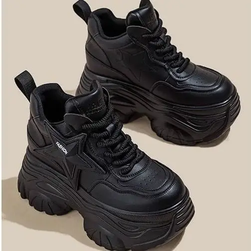 

Женские дышащие кроссовки на платформе, обувь в корейском стиле, увеличивающая рост, нескользящая повседневная спортивная обувь, Zapatillas Zapatos De Mujer