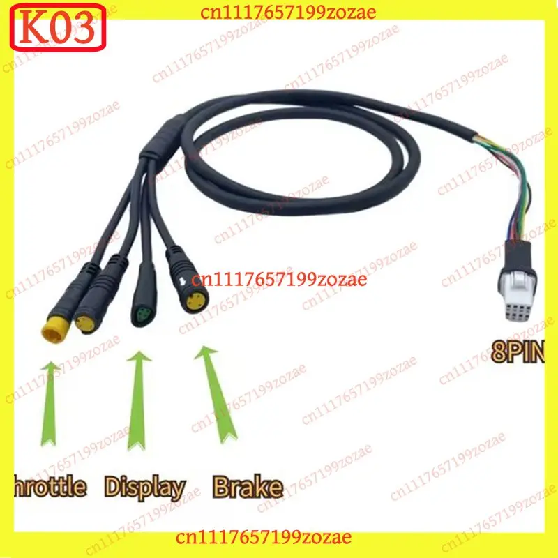 K03 1T4 Display Cable CAN Bus Connection Line for Bafang G330 M400 M620 G510 Central Motor, Replacement Parts