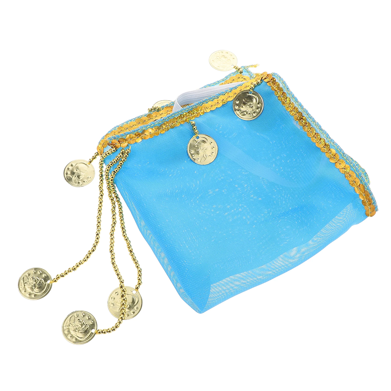 

Indian Dance Veil Lightweight Chiffon Belly Accessories Masquerade Face Mask Costumes Tassel Design Long Use