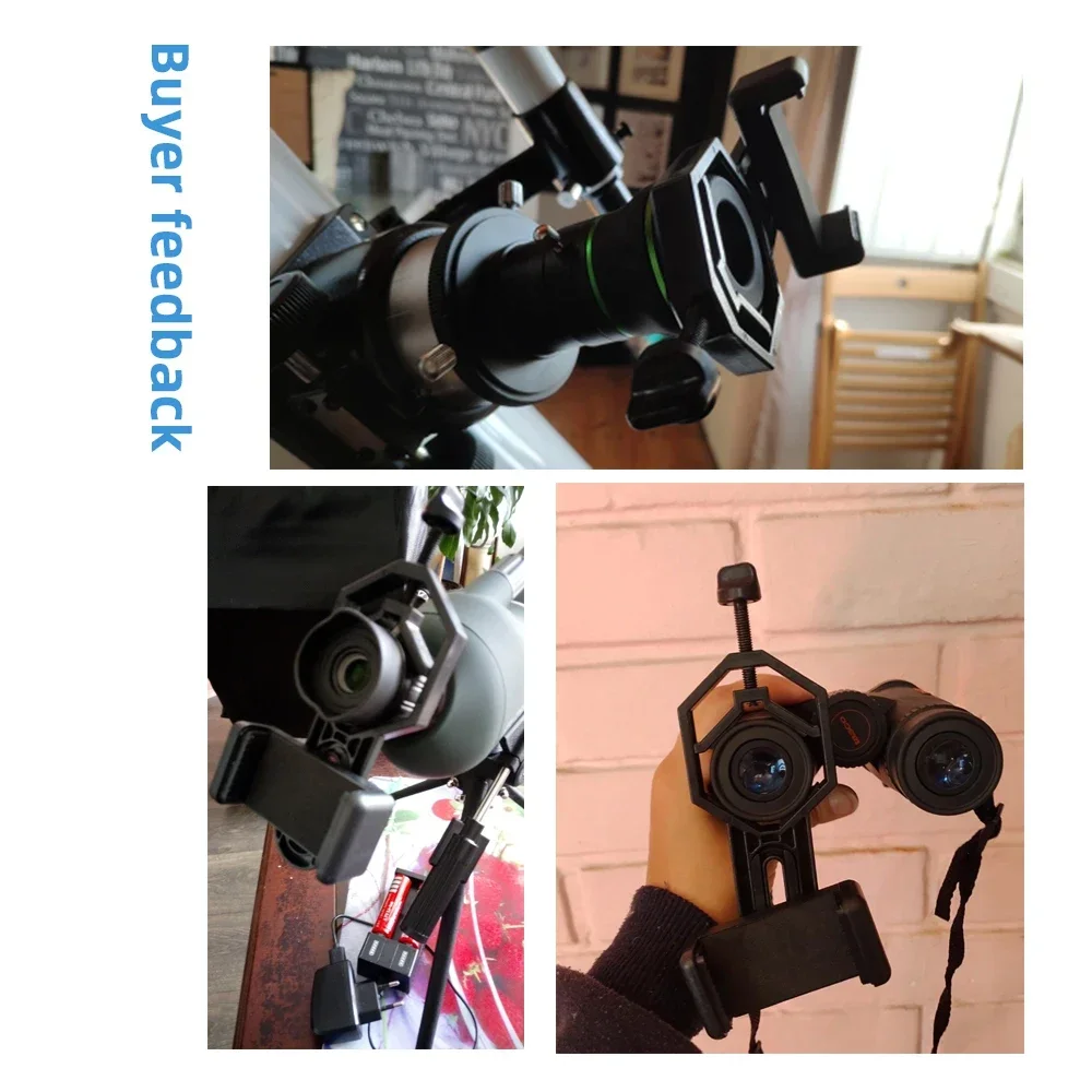 Cell Phone Adapter Plastic for Monocular Microscope Telescope Binoculars Spotting Scope Mobile Phone Clip Bracket image 6