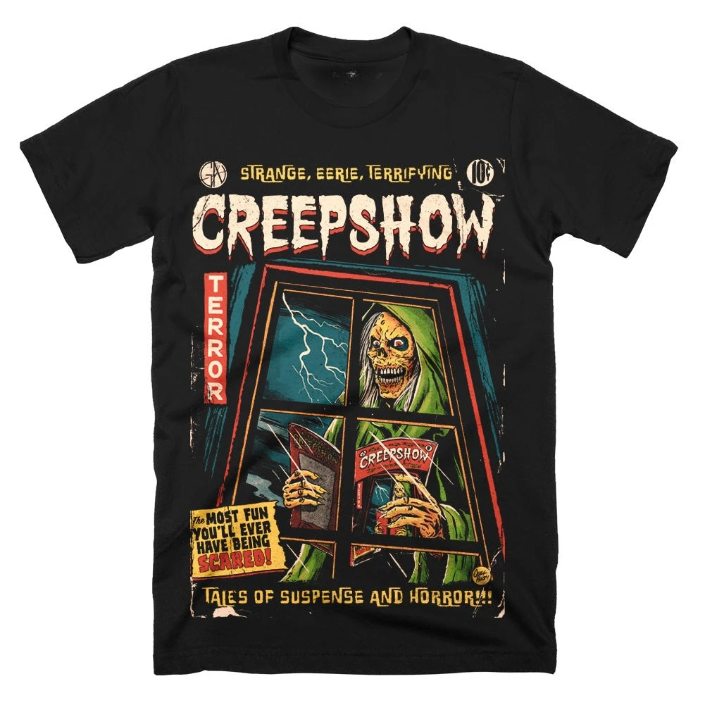 Wear Horror Fan T-shirt 2026 Summer Freak Show T-shirt Men's Summer Vintage Comic Horror Graphic Short-sleeved Street