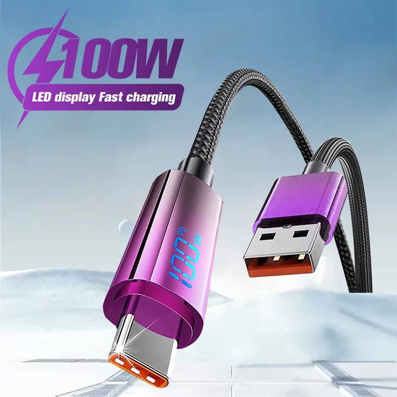 USB & Type-C Fast Digital display Type-C Quick Charging Cable Data Wire Cord For iPhone 17 16 for Samsung for Xiaomi for HUAWEI