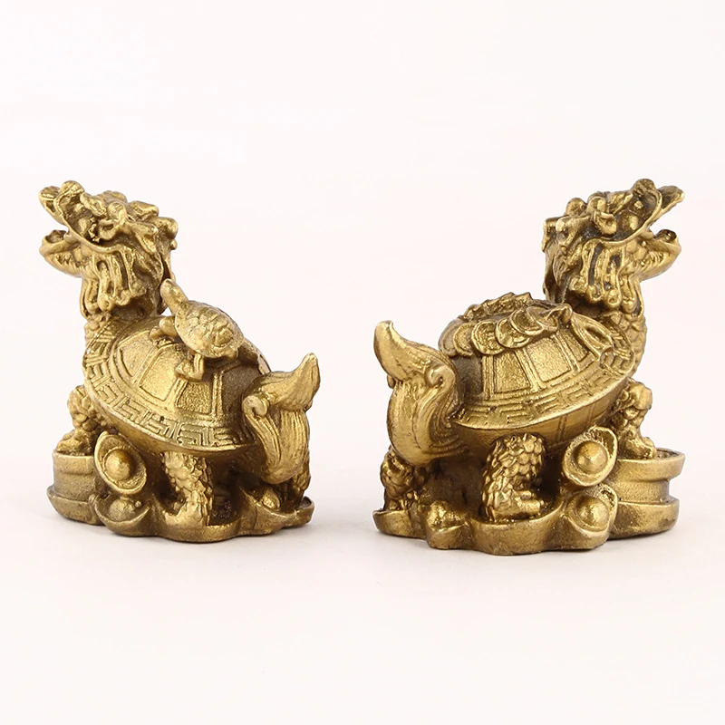 copper ornament, thousand-year , - turtle, small gold coin, and the three-generation