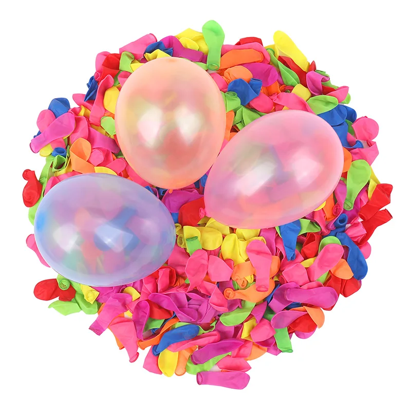 

500pcs Latex Balloons Filled With Water Summer Outdoor Children Toy Shooting Game Wedding Birthday Festival Party Decoration