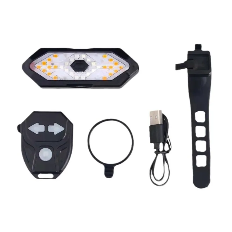 

Bike Turn Signal Rear Light Wireless LED USB Rechargeable Tail Lamp Remote Control Warning Light for Bicycle Safety Accessories