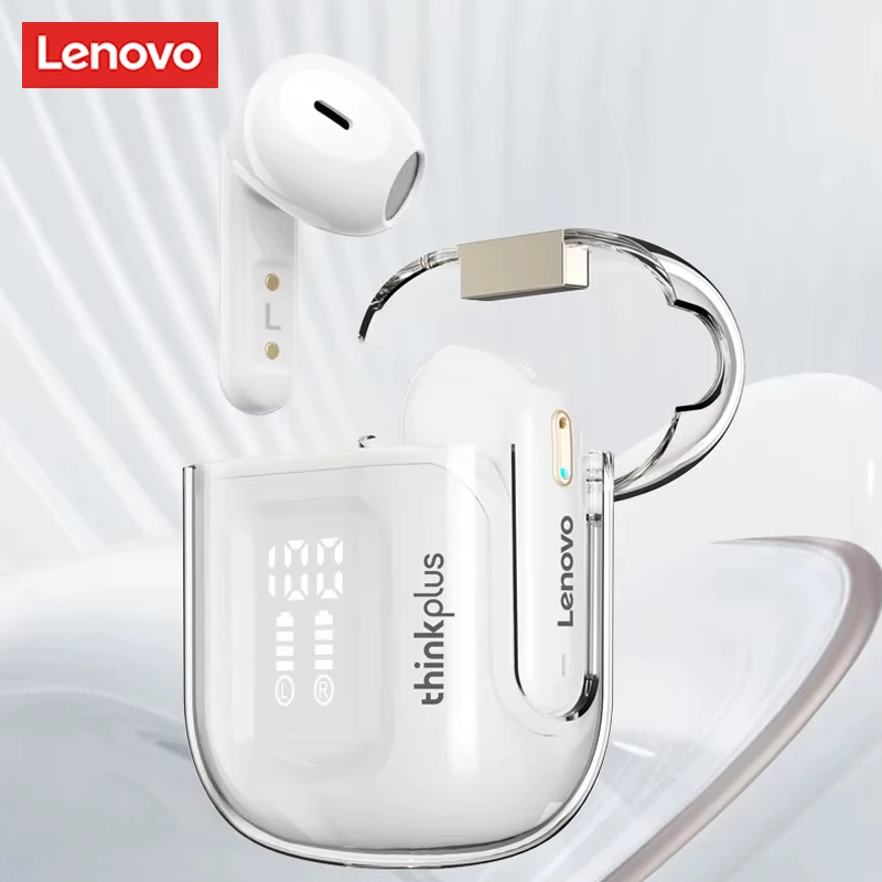 เดิม Lenovo LP6 Pro TWS หูฟังบลูทูธ Semi-in-ear HIFl หูฟัง 18 h อายุการใช้งานแบตเตอรี่ยาวนานแบตเตอรี่ดิจิตอลจอแสดงผลหูฟัง