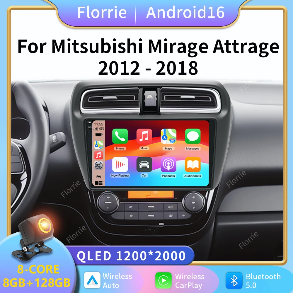 2K Android 16 For Mitsubishi Mirage 6 Attrage 2012 2013 2014 2015 2018 Car Radio Multimedia Player Carplay Wifi Head Unit Audio