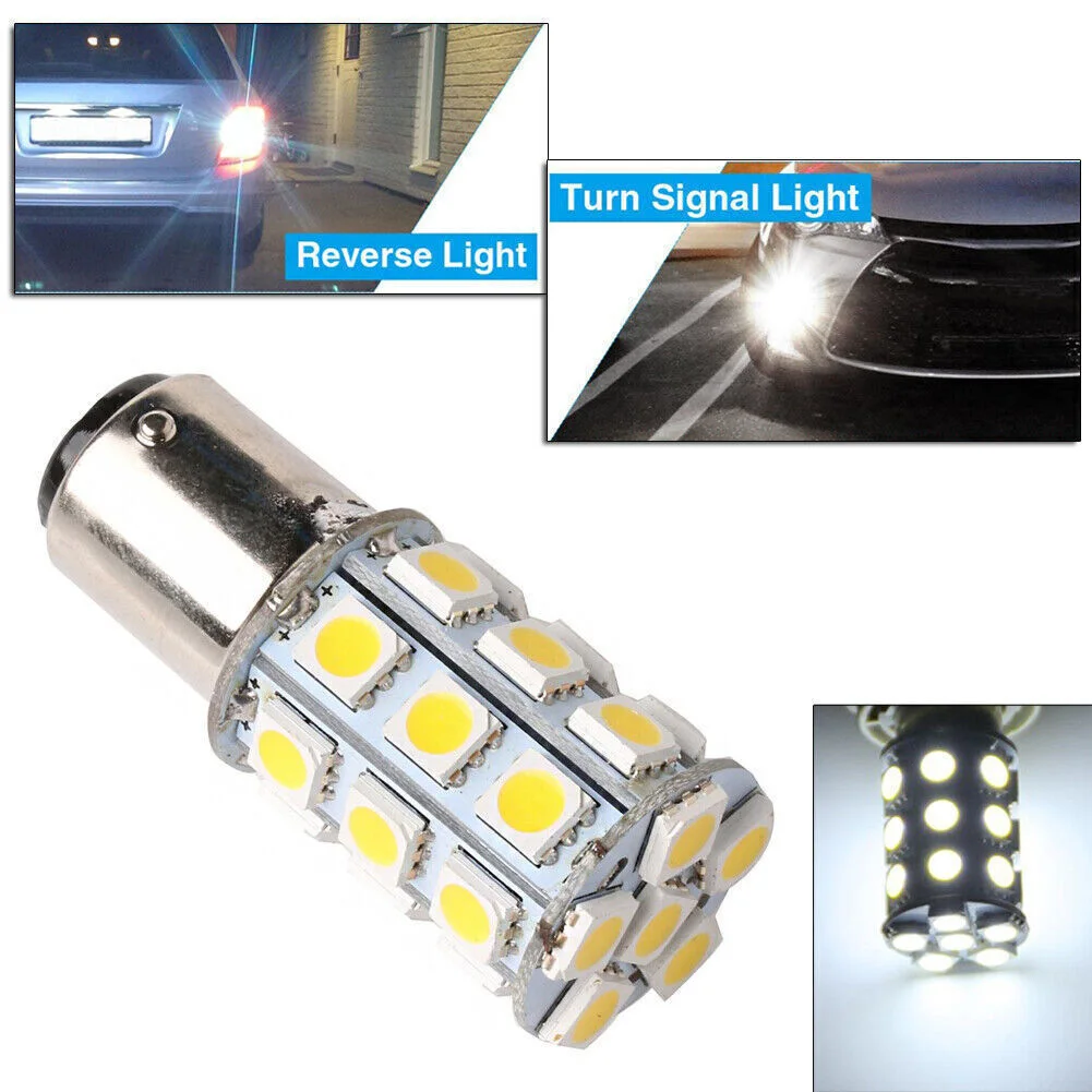 1Pcs White For SMD BA15D Cabin Marine Boat LED Inner Lights Bulbs 1004/1076/1142 Interior Light Tail Brake Stop Light Parts