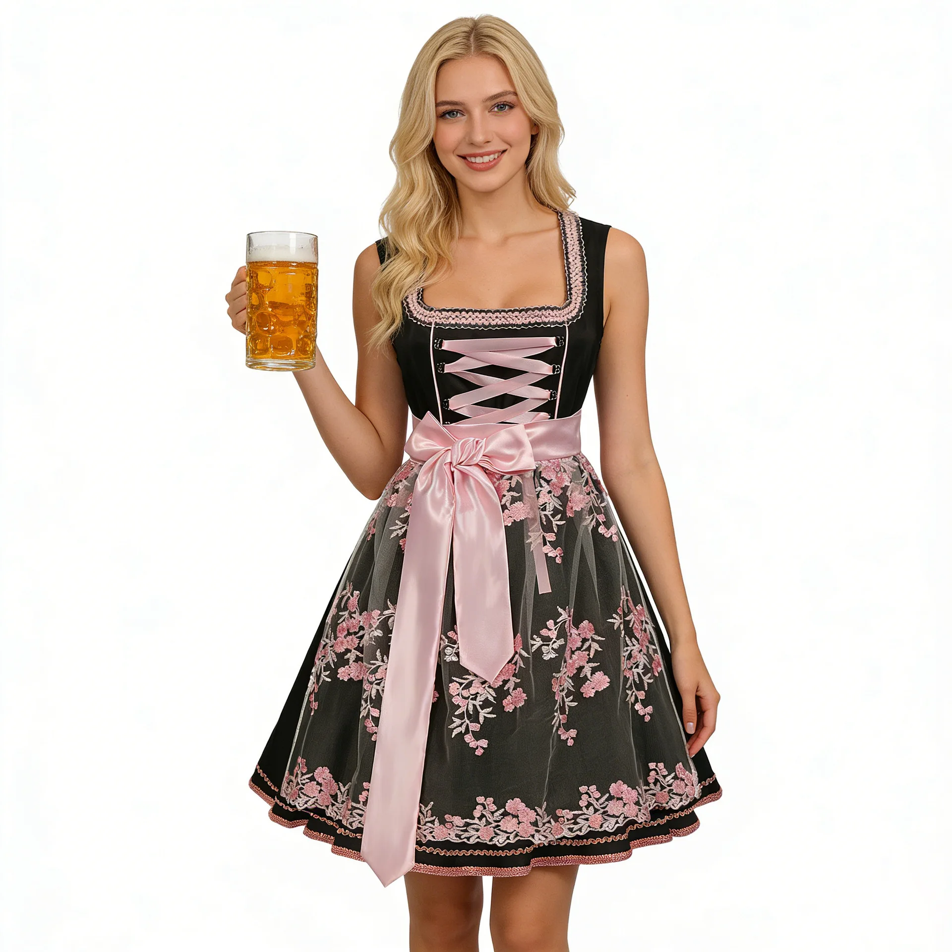Disfraz de Halloween para Festival de la Cerveza, Conjunto de Shorts Estilo Bávaro para Mujer, Diseño Específico por Talla, Atuendo Festivo para Ocasiones Especiales