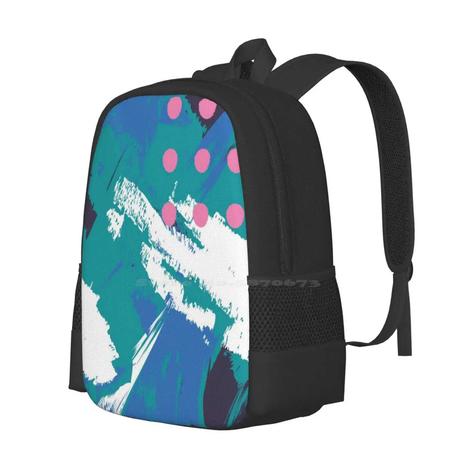 Sea Spray Hot Sale Schoolbag Backpack Fashion Bags 80S Retro 1980 Patterned Home Designer Splash Abstract Spotted Geometric