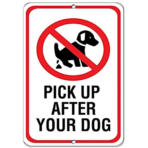Pick Up After Your Dog Pet Animal M Wall Poster Tin Sign Vintage BBQ Restaurant Dinner Room Cafe Shop Decor sign sign