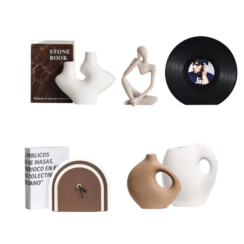 

Modern style style abstract art sense soft decoration light luxury living room wine cabinet home decoration