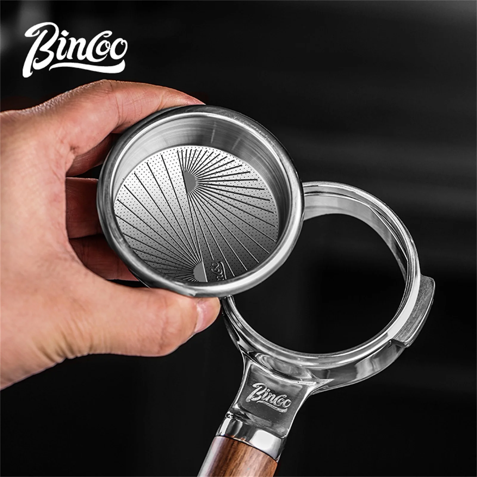 Bincoo 51mm/58.5 Espresso Filter Basket Concentric Holes Design 1801 Precision Holes 304 Stainless Steel One-Piece Construction