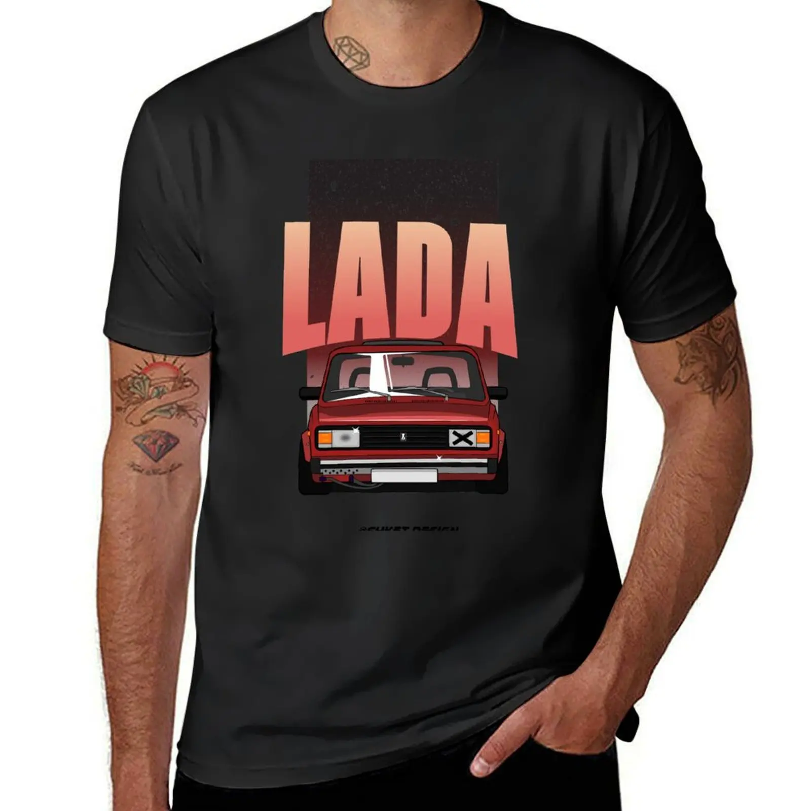 Lada 2105 prepared for winter drifting season T-Shirt Aesthetic clothing summer clothes mens workout shirts