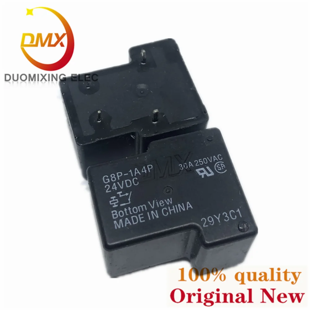 10PCS/LOT 100%Original G8P-1A4P 24V 12V DIP-4 G8P-1A4P-12VDC G8P-1A4P-24VDC DC12V DC24V 30A power relay