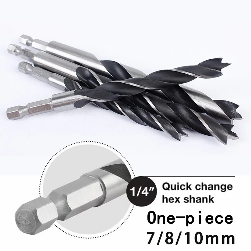 

Набор сверл по дереву и металлу с шестигранным хвостовиком, 5/7 шт., 3-точечные, для сверления дерева и металла, 3/4/5/6/7/8/10 мм