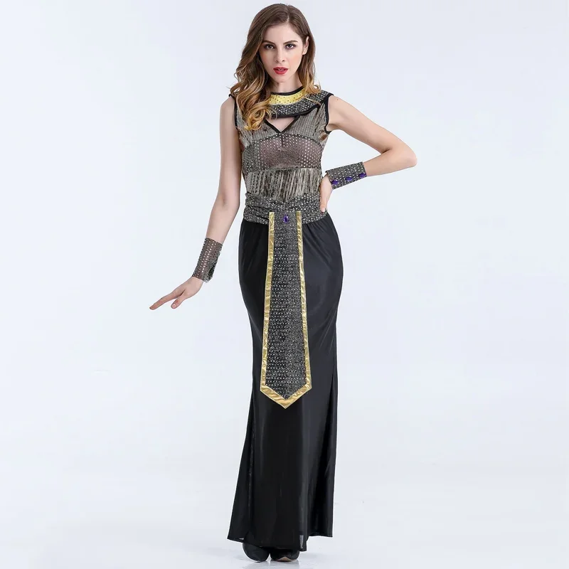 Halloween Cosplay Adult Egyptian Pharaoh Queen Cleopatra Fancy Dress