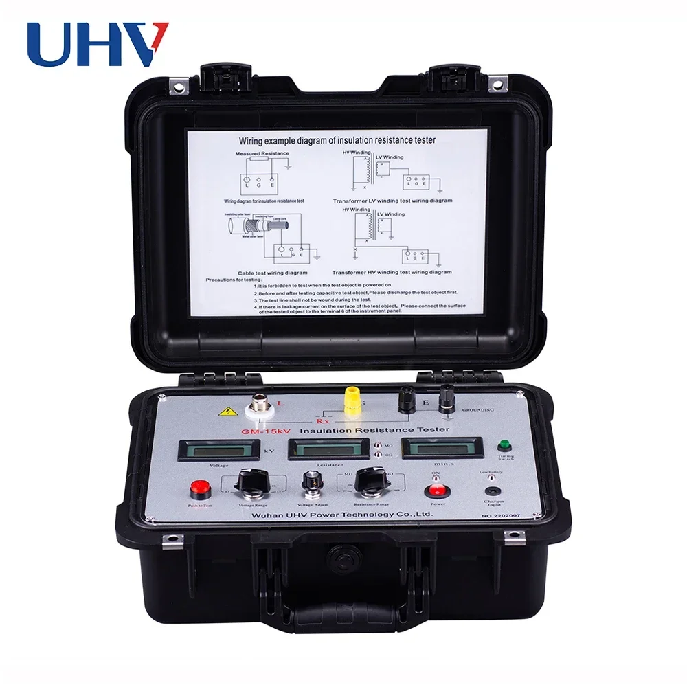 

GM-15kV Megohmmeter High Voltage Meter Continuity Tester Digital Insulation Resistance Meter Tester2025