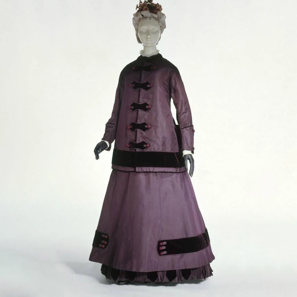 

1864s American Victorian Day Walking Dress Vintage Civil War Queen Dress Travel Gown Elegant Duchess Dress Costume Custom Made