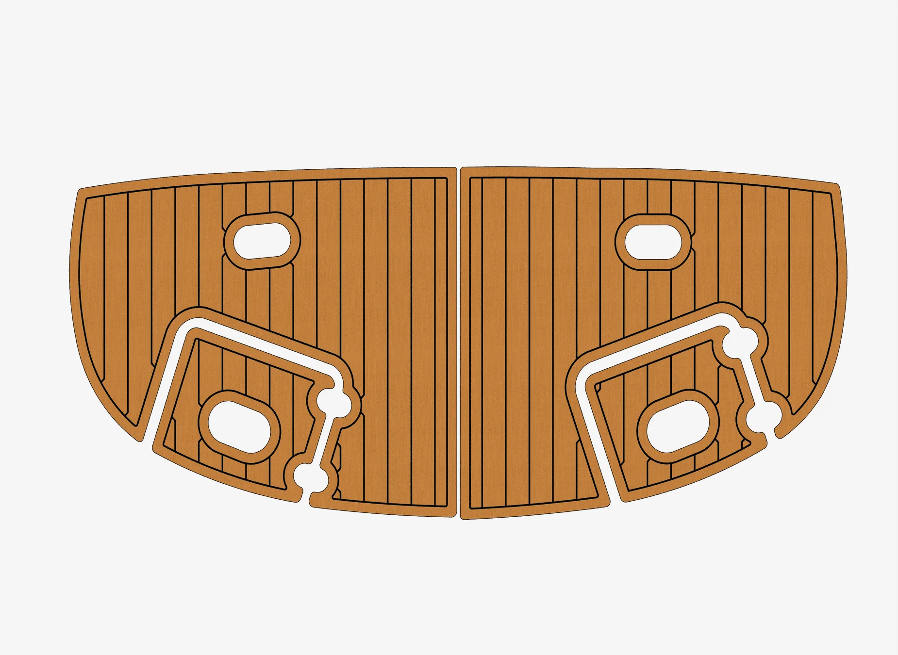 

Self-Adhesive faux Teak EVA Marine Mat - 2006-2008 Four Winns 274 6mm (1/4") Non-Slip Boat Decking for Cockpit