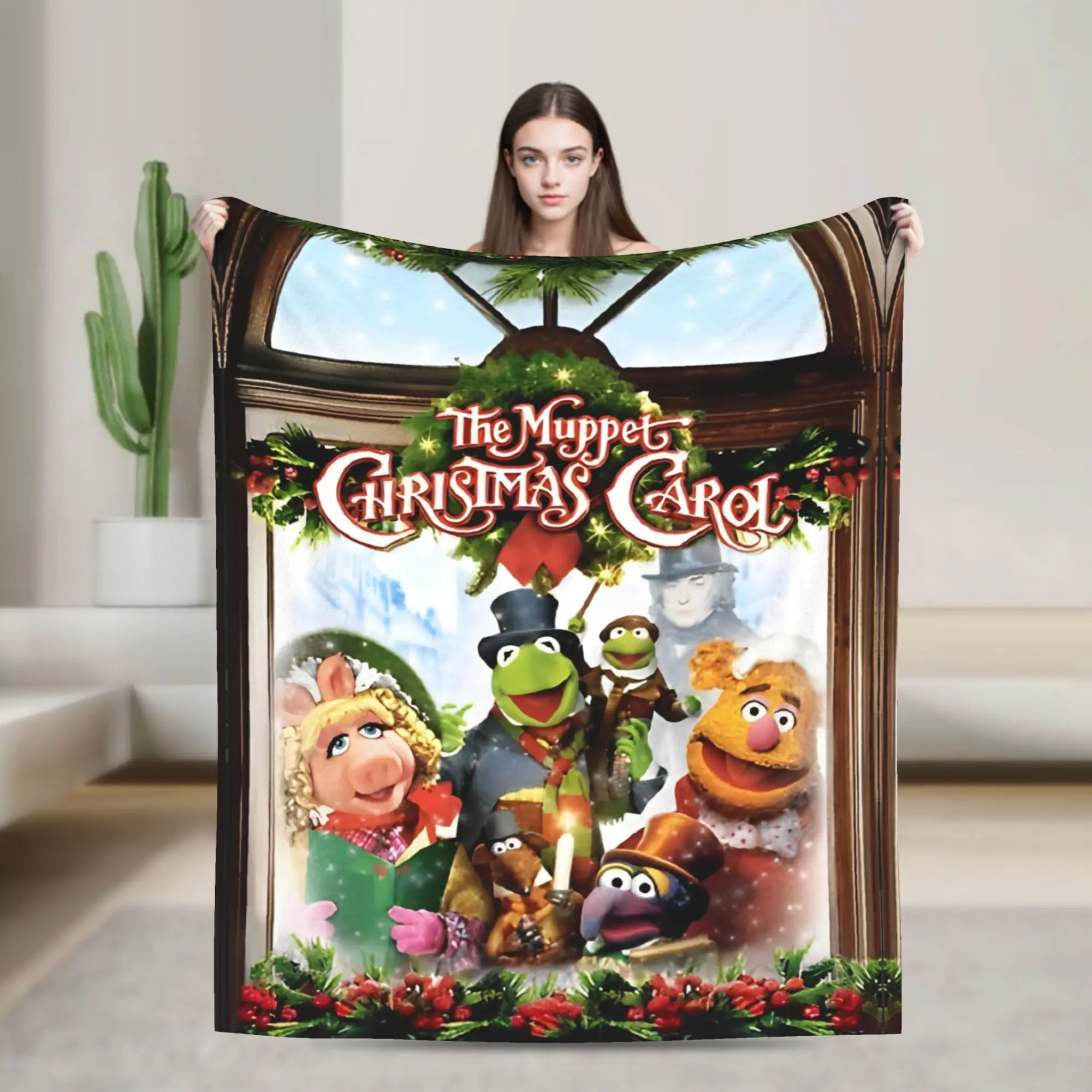 Muppets عيد الميلاد كارول محبوك بطانية المخملية سوبر الدافئة رمي بطانية لغرفة النوم أريكة المفرش