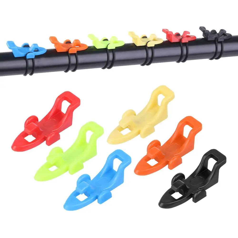 

Portable Plastic Rubber 3 Rubber Rings Fishing Gear Lures Holders Safe Hanger Hook Secure Keepers