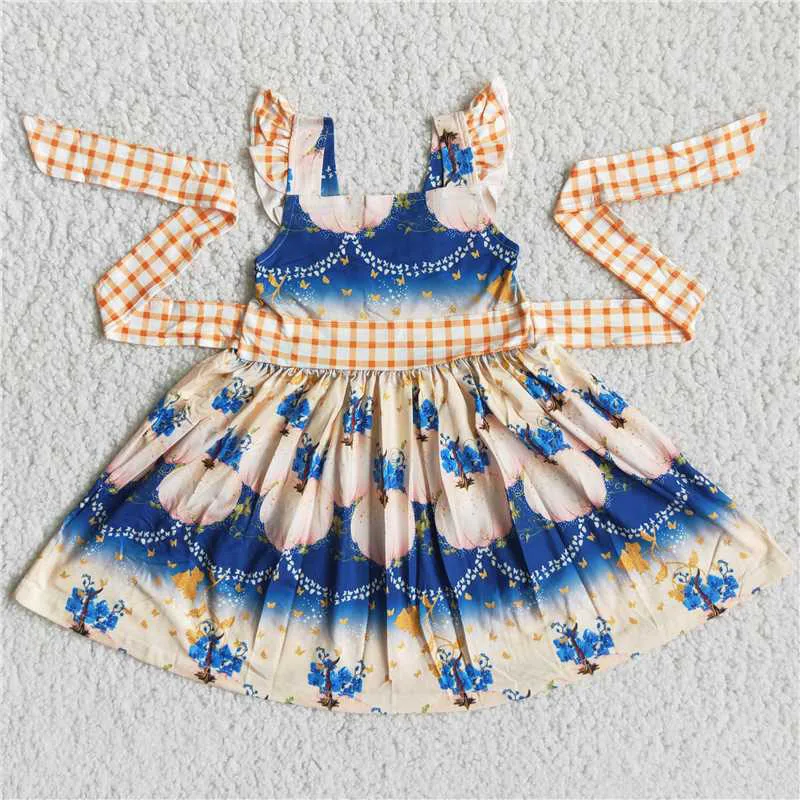 

Toddler New Summer Fashion Baby Girls Beautiful Flowers Print Fly Sleeve Wholesale High Quality Boutique Children Skirt