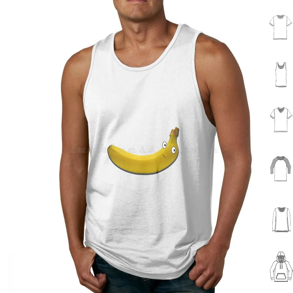 Vrolijke Bananentanktops Print Katoenen Ogen Bananenfruit Grappig Gezond Png Tumblr Bute Komedie