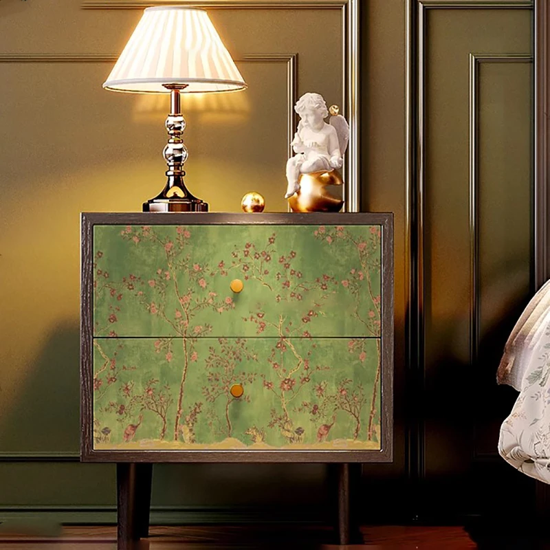 Mesita de noche rústica Vintage nórdica con almacenamiento, mesita de noche clásica de moda, muebles Premium elegantes Criado Mudo Para Quarto