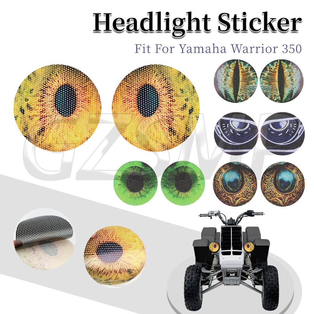 

Fit for YAMAHA Warrior 350 Banshee Wolverine Yfm350 ATV Motorcycle Headlight Sticker Decals Beast Eyes Graphics Kits