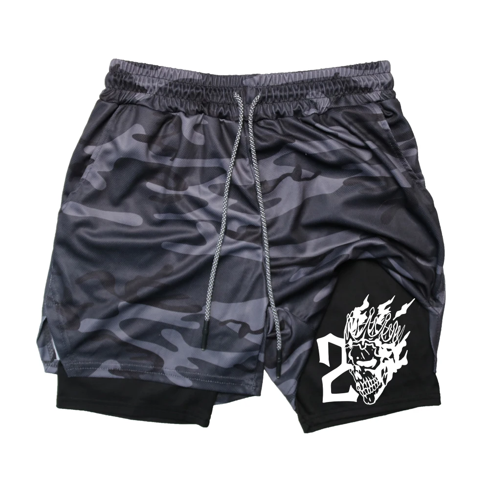 

Быстросохнущие спортивные шорты с принтом для мужчин, идеально подходящие для летних тренировок, фитнеса и повседневной одежды с карманом для телефона