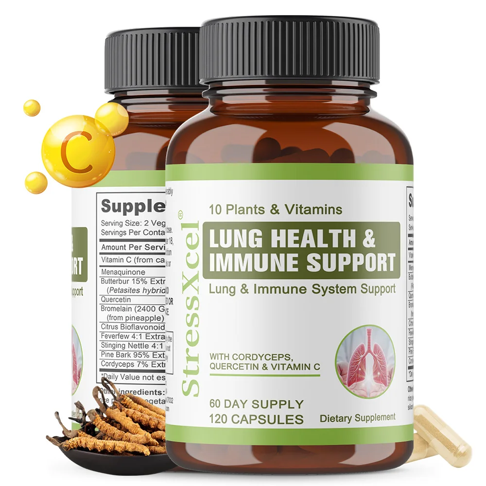 

Здоровье легких и поддержка иммунитета - очищение и детоксикация легких с помощью иммунитета и витаминов для улучшения легких, включая запрошень и кордицепс