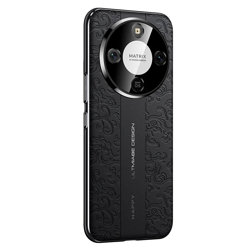 名誉 X70 ケースクラウドドラゴンパターンテクスチャエンボスレザー表面電気メッキ PC ハードケースカバー