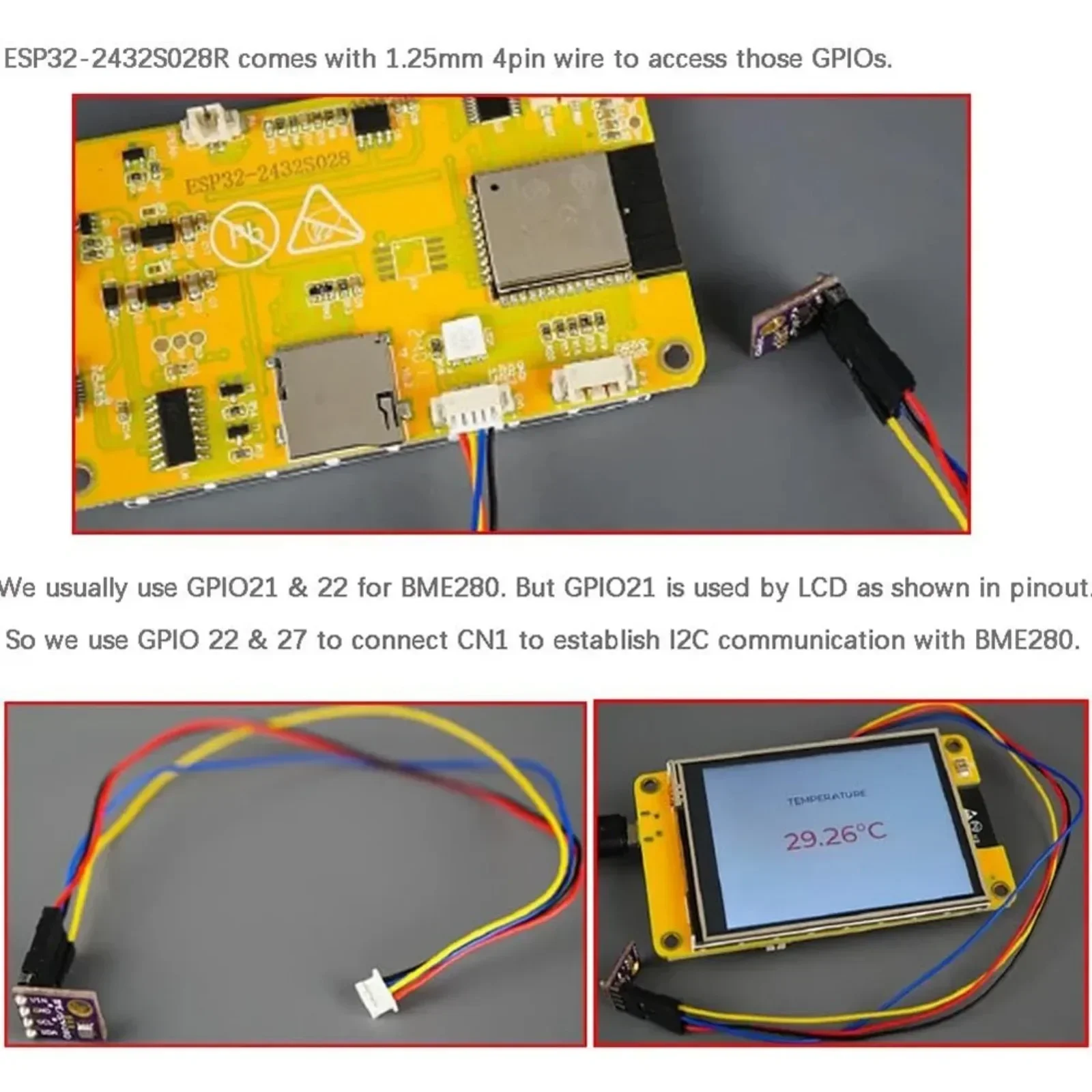 Display ESP32 da 2,8" ESP32-2432S028R Modulo LCD TFT touchscreen resistivo ILI9341 Scheda di sviluppo ESP-WROOM-32 + Custodia in acrilico