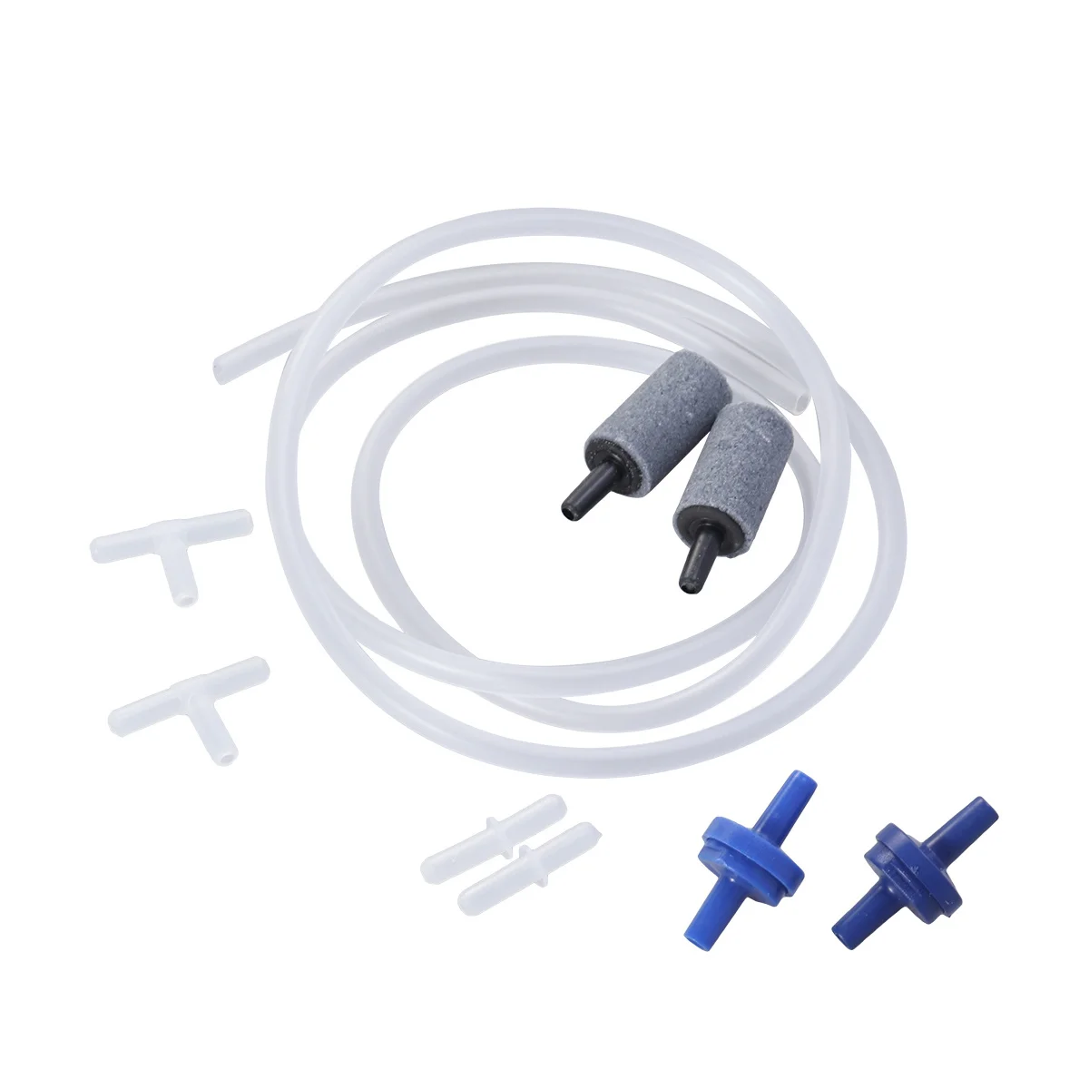 

2pcs 1M Aquarium Standard Airline Tubing Set Valves Fish Tanks Freshwater Saltwater Oxygen Tubing Accessories Clear Flexible