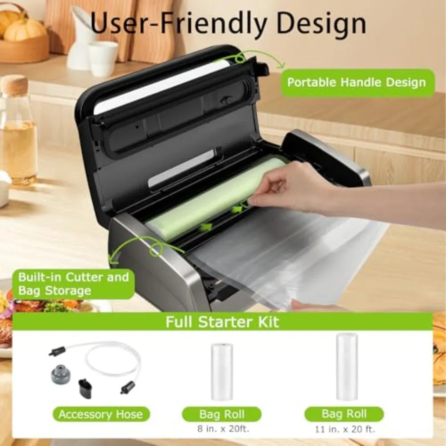 آلة سد الفراغات تقنية Globefish لختم الفراغ المثالي، سدادة قوية منخفضة الضوضاء مع قاطع مدمج سهل المقبض