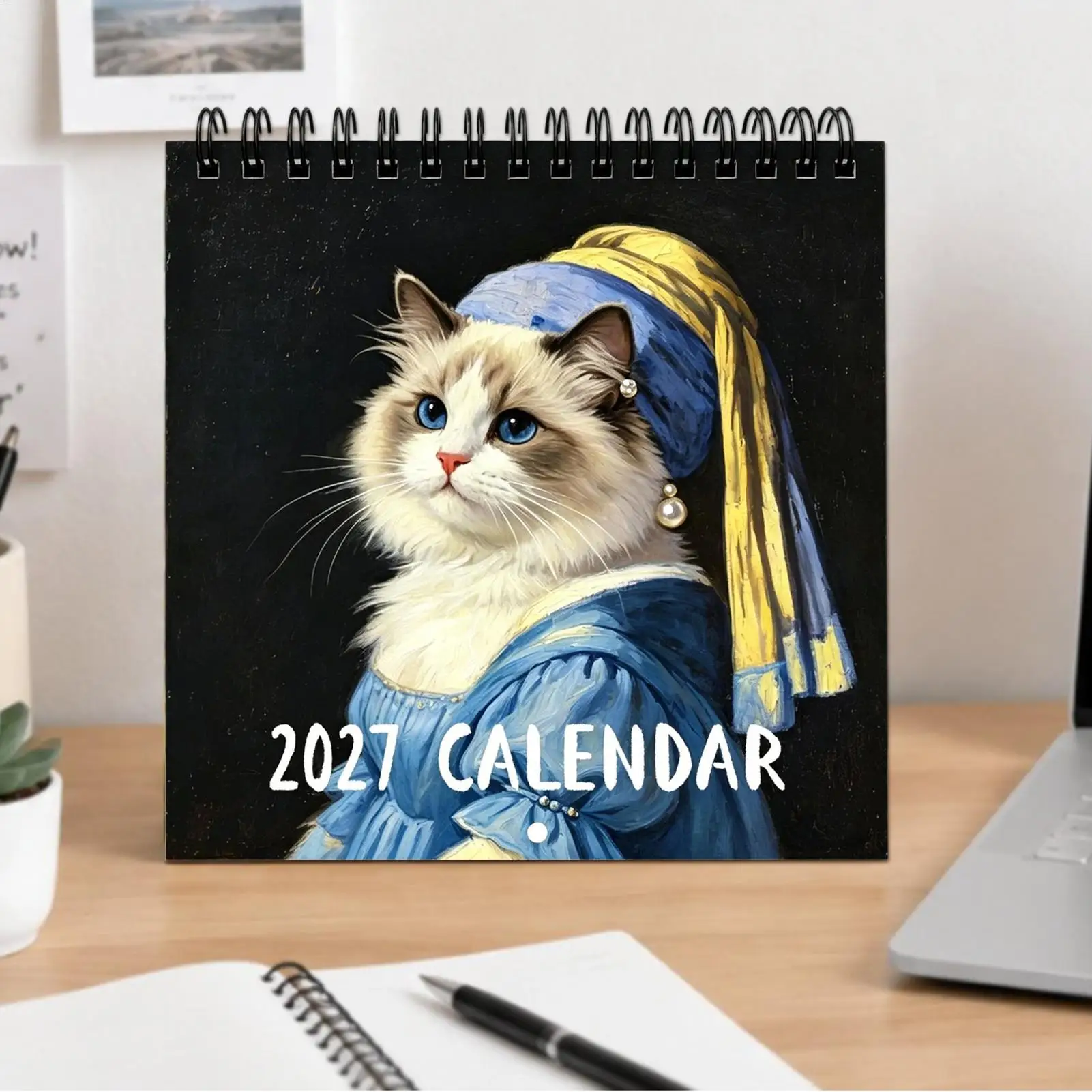 2027 Wall Calendar Schedule Management Planner Cat Theme 12 Month Wall Planner For Dining Room Dorm Living Room Bedroom Study view 5