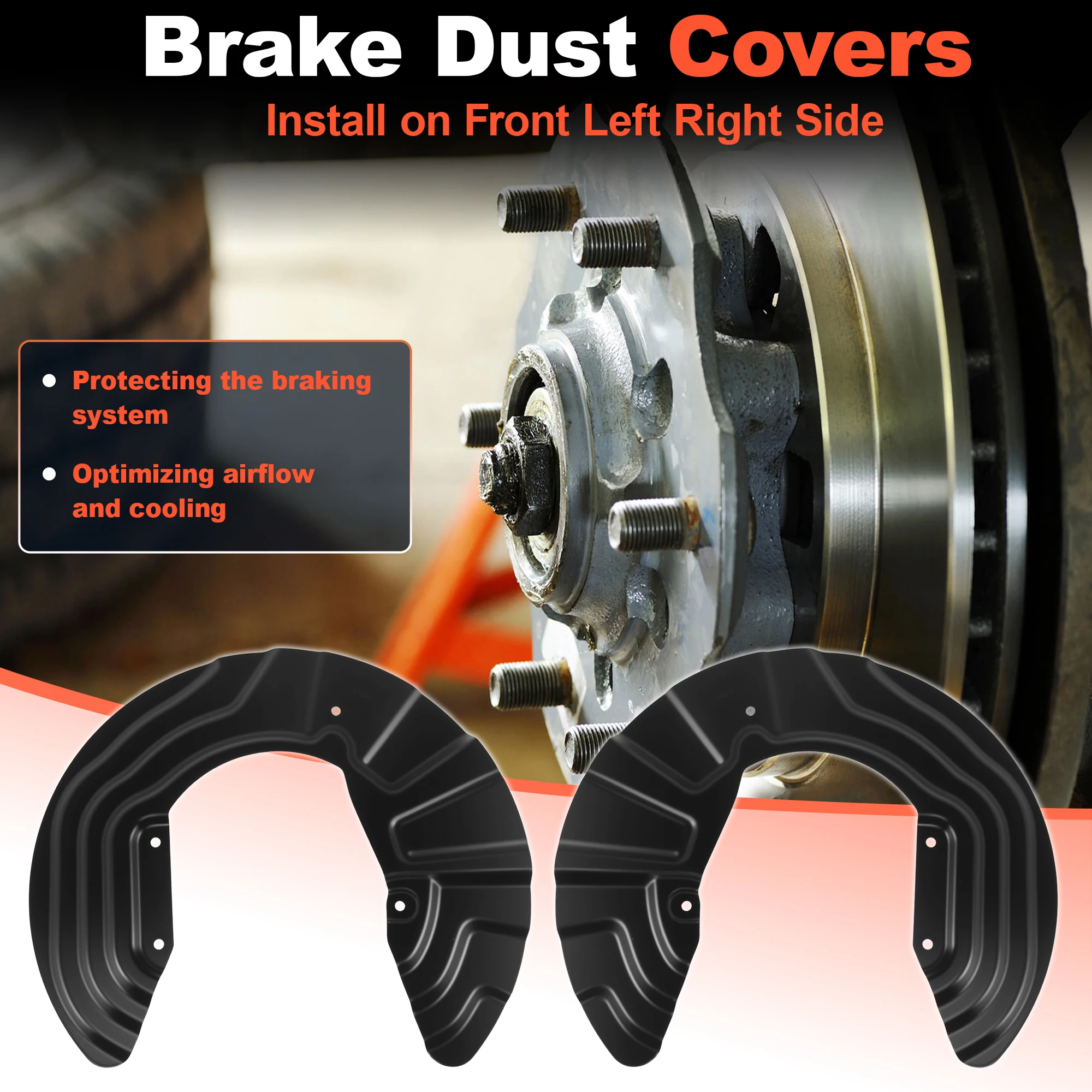 X Autohaux Brake Disc Backing Plates for BMW X3 F25 11-17 X4 F26 14-18
