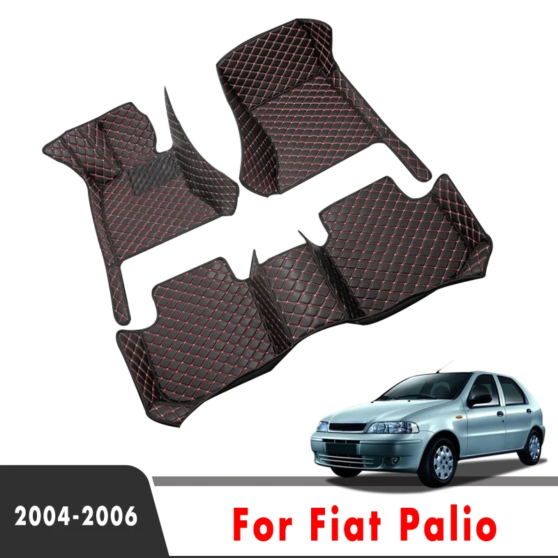Car Floor Mat For Fiat Palio 2003 2004 2005 2006 Waterproof Leather Carpet Custom Foot Pad Auto Interior Accessories