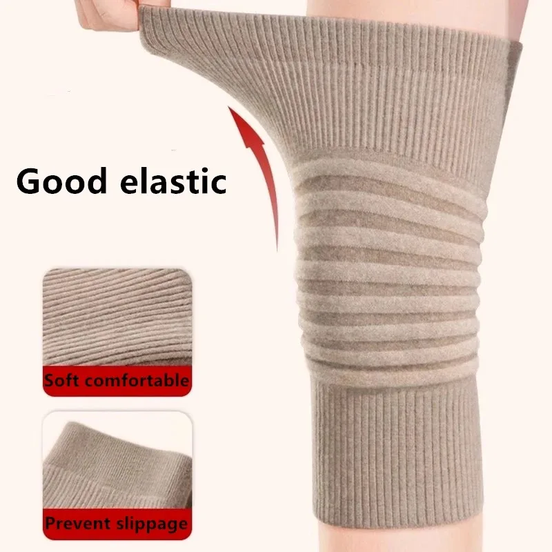 دافئ محبوك الكشمير الركبة دفئا الخريف الشتاء الركبة الأكمام #5