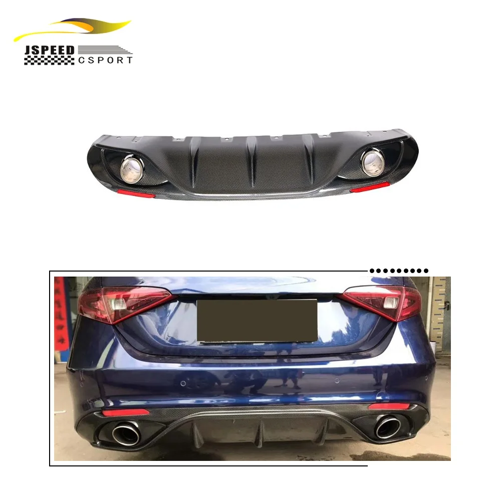 

Suitable for Carbon fiber diffuser Alfa Romeo Giulia 2017-2019