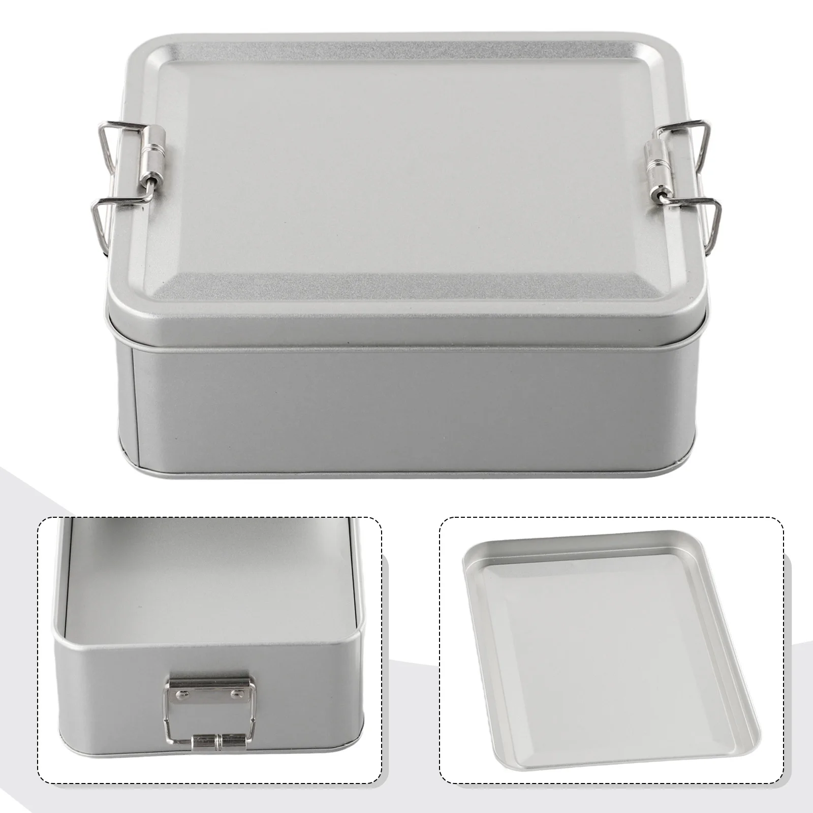 Buckle Metal Storage Tins Not Easy To Break Number Of Pieces Package Content Rectangular W Lids S Cm Boxes Long Lasting