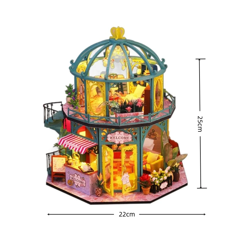 كوخ قراءة زهور من OUZEY، زاوية كتاب خشبية ثلاثية الأبعاد، هدية دراسة إبداعية للمراهقين #6