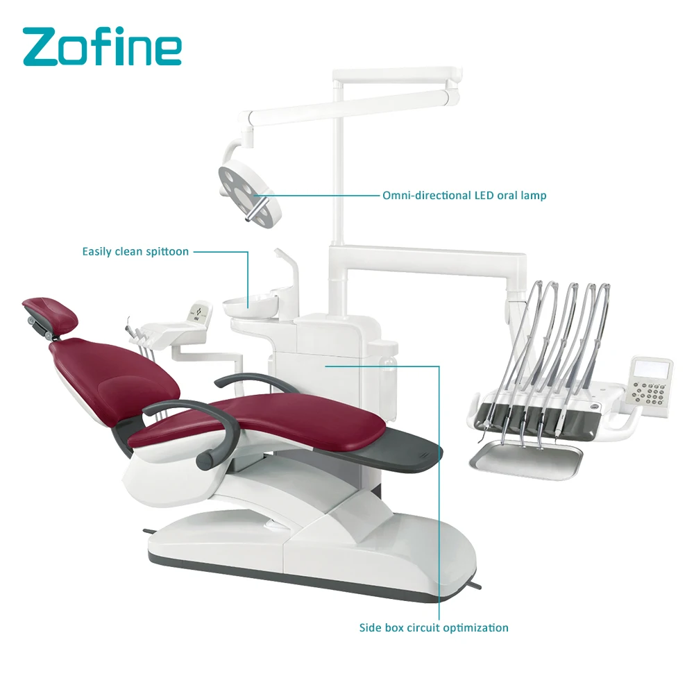 ST-D580 Suntem Electric Dental Chair with Metal Construction and 3-Way Syringe Unit