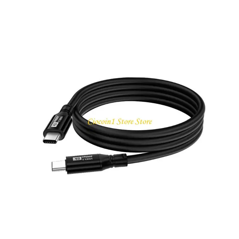 Cable carga USB C A3PC 20V5A 100W Cable carga rápida Cable transferencia datos compatible con velocidad datos