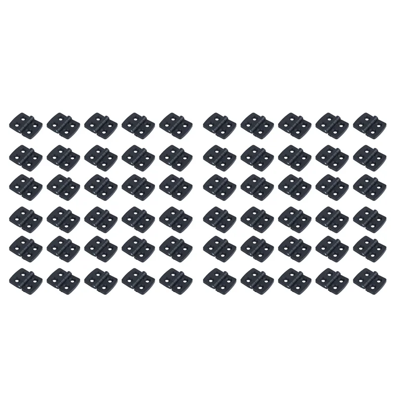 ABGR-60Pcs مفصلات أبواب بلاستيكية سوداء معززة 40 مم × 30 مم