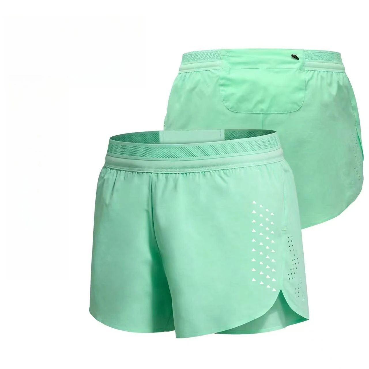 Lightweight Moisture Wicking High Waist Running Shorts for Gym Women's Men Fitness Shorts with Built-in Liner Tummy Control
