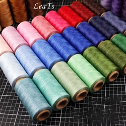 High Quality Durable 260 Meters 0.8mm 150D Leather Waxed Flat Wax Thread Cord For DIY Handicraft Tool Hand Stitching Thread